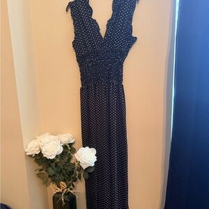 Elegant black Polka Dot Jumpsuit